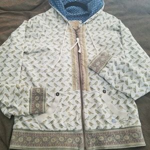 L billabong hoodie with bird & floral print